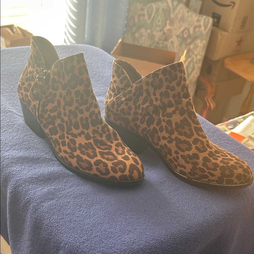 SO Animal Print Ankle Booties